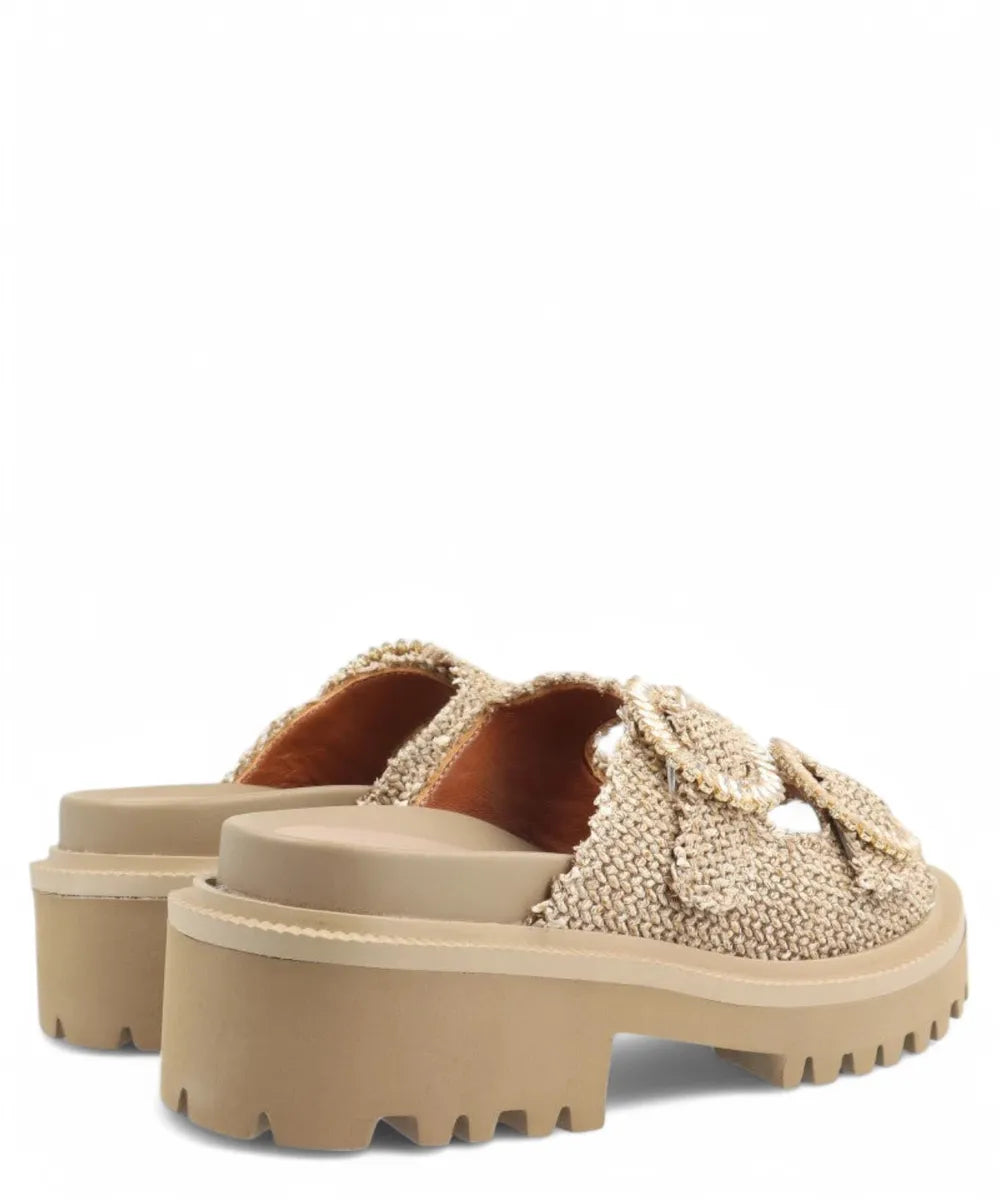 Sandali PEACH in Rafia con Piattaforma Anatomica-NOA HARMON-Sandali-Vittorio Citro Boutique