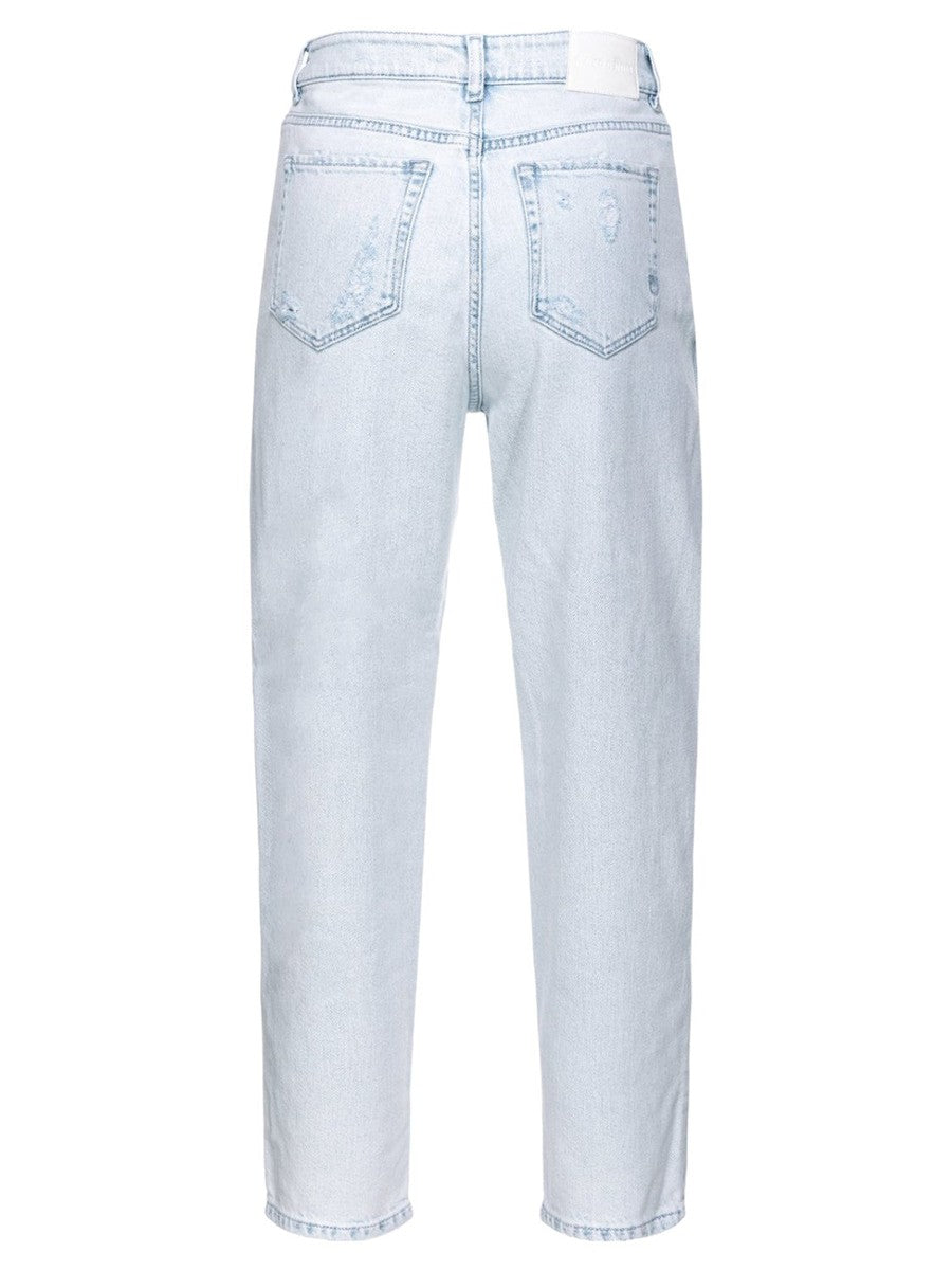 Jeans Maddie Mom-Fit Chiari con Strappi-Pinko-Jeans-Vittorio Citro Boutique