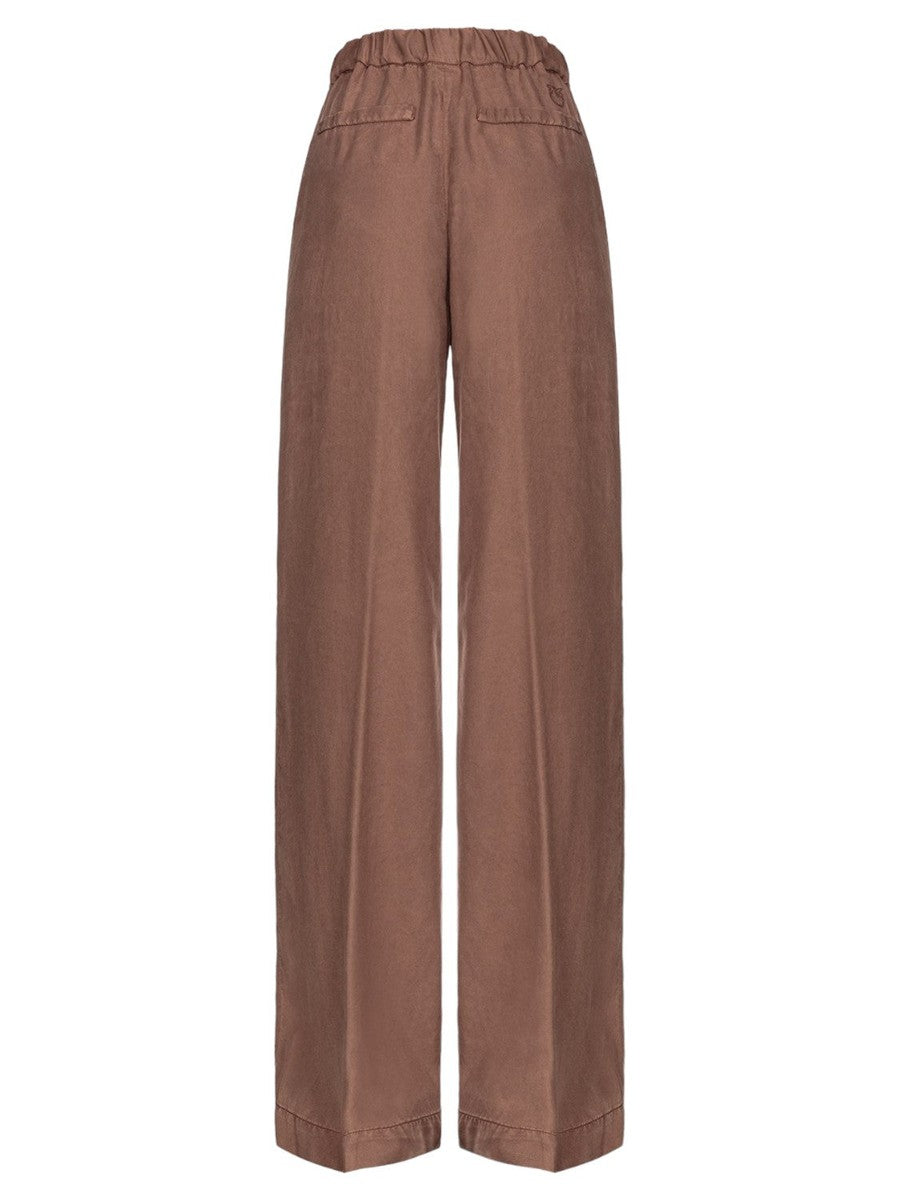 Pantaloni Wide Leg in Lyocell-Pinko-Pantaloni-Vittorio Citro Boutique