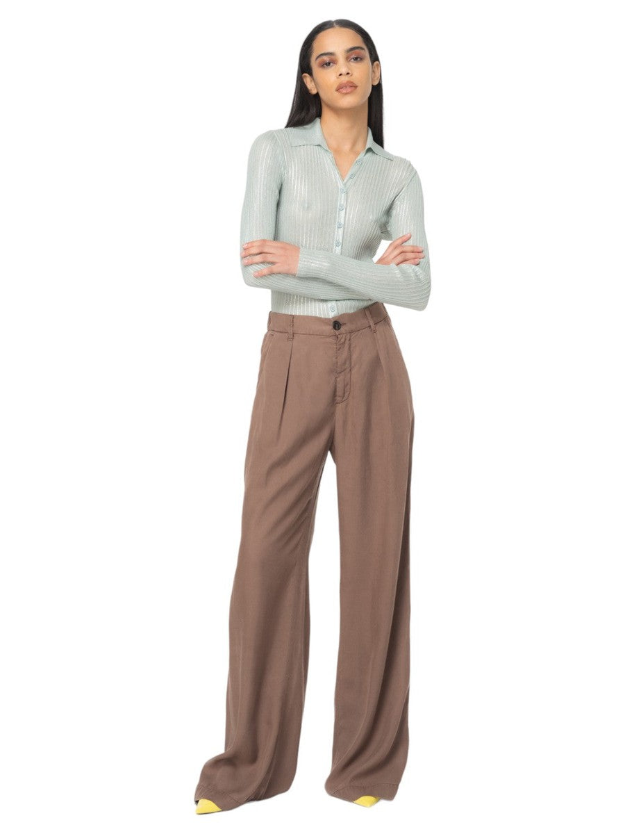 Pantaloni Wide Leg in Lyocell-Pinko-Pantaloni-Vittorio Citro Boutique