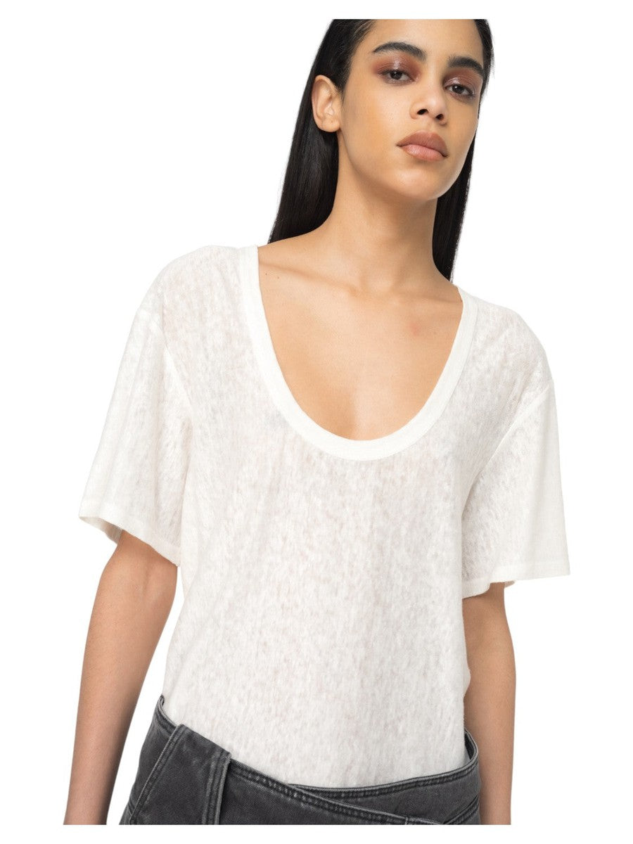 T-shirt Trolls in Lino Fiammato-Top-Pinko-Vittorio Citro Boutique