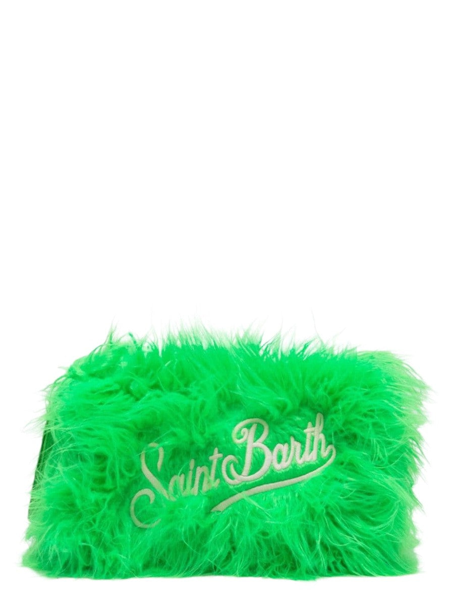 Pochette Mildred in pelo con ricamo Saint Barth-Pochette-Mc2 Saint Barth-Vittorio Citro Boutique