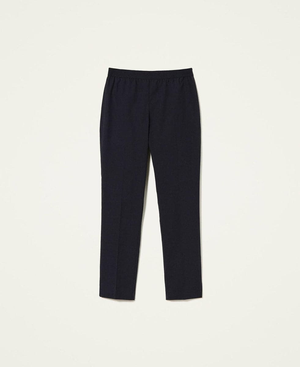 Pantaloni a sigaretta in popeline-Pantaloni-Twinset-Vittorio Citro Boutique