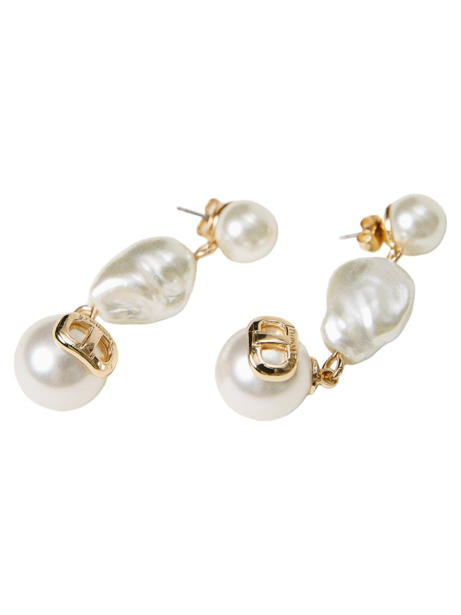 Orecchini pendenti con perle e Oval T-Twinset-Orecchini-Vittorio Citro Boutique
