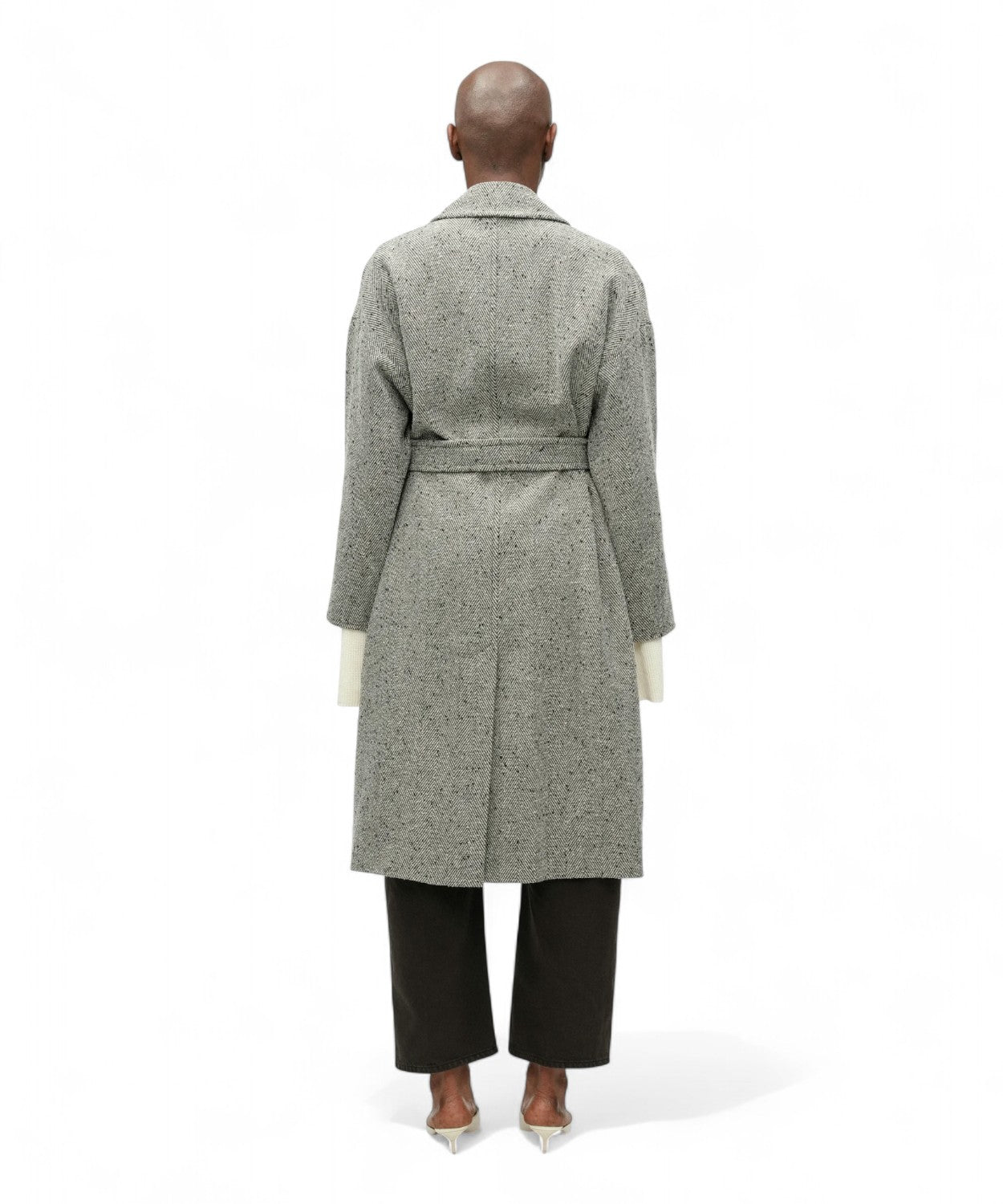 Cappotto UGHETTA Classico a Lisca di Pesce con Cintura-Marella-Cappotti-Vittorio Citro Boutique