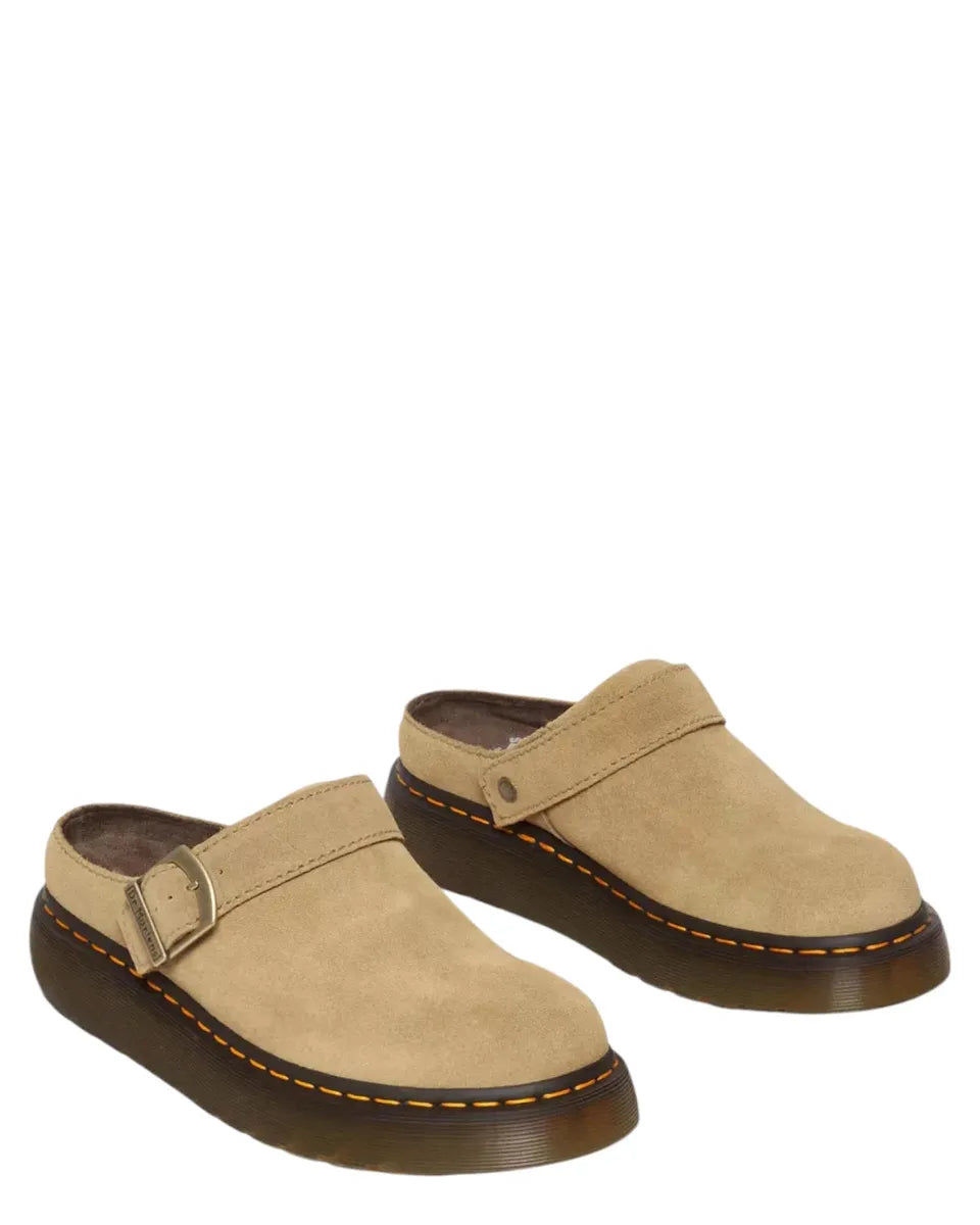 Platform Mules Bronx in Pelle Scamosciata-Dr. Martens-Ciabatte-Vittorio Citro Boutique