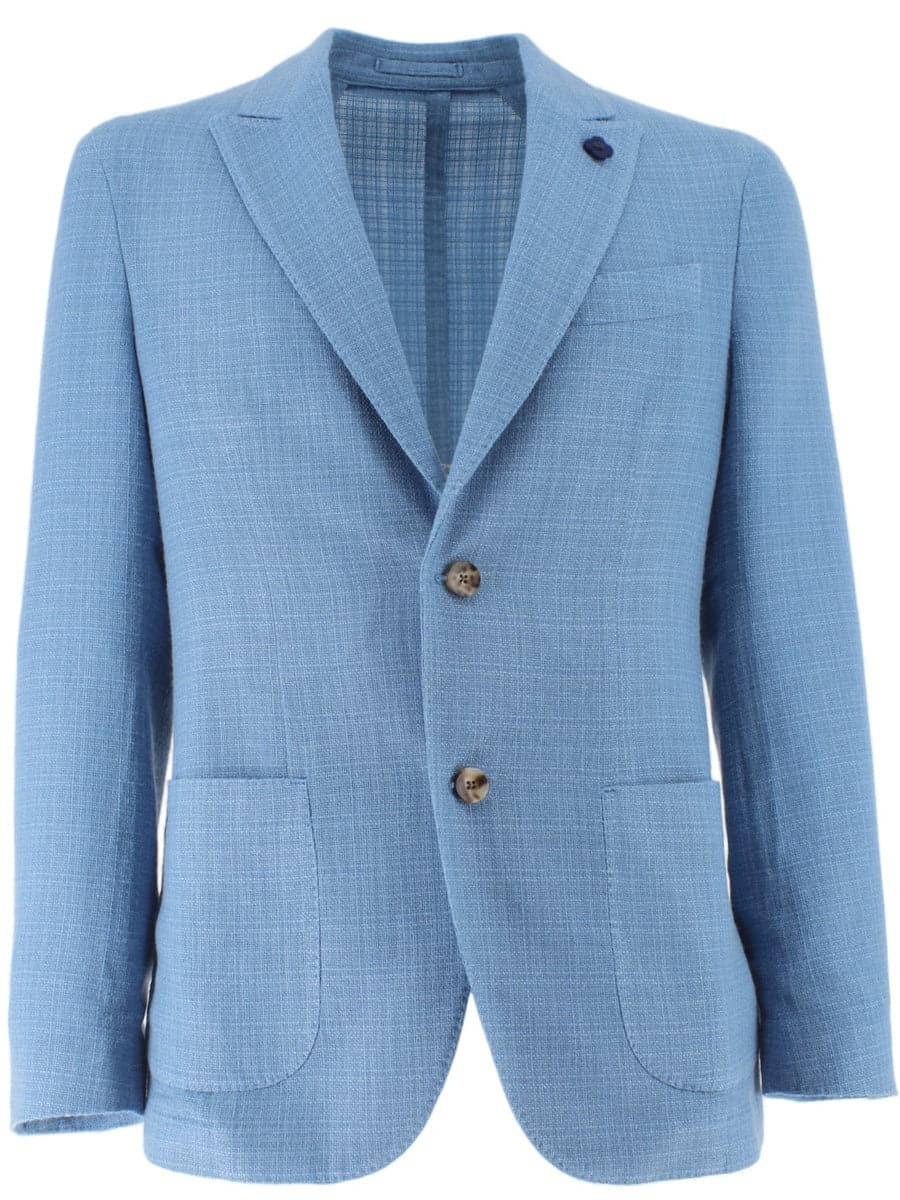 Giacca Lana e seta petto a lancia-Giacche-Lardini-Vittorio Citro Boutique