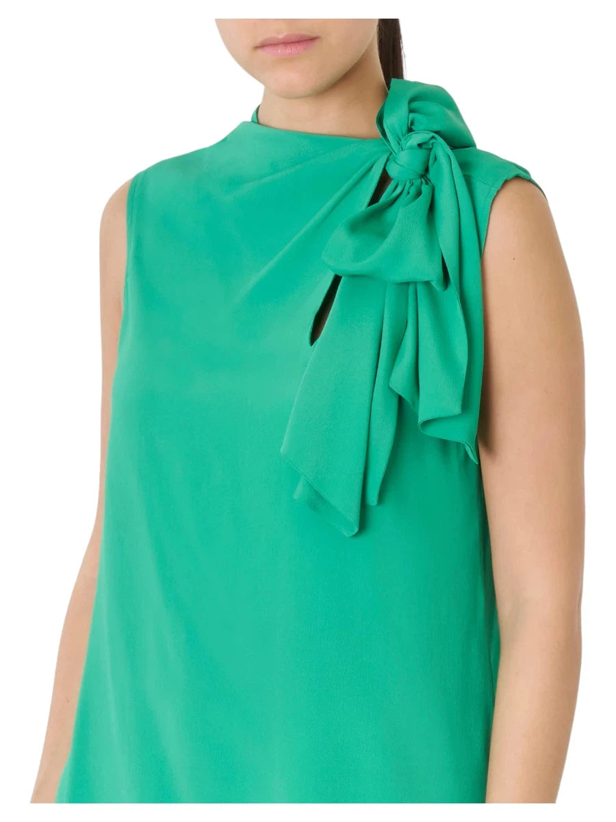 Top Divo con Fiocco in Crêpe Misto Seta-Top-Marella-Vittorio Citro Boutique