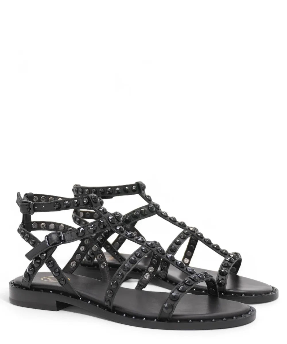 Sandali Precious Bis in Pelle con Borchie e Doppia Fibbia-ASH-Sandali-Vittorio Citro Boutique