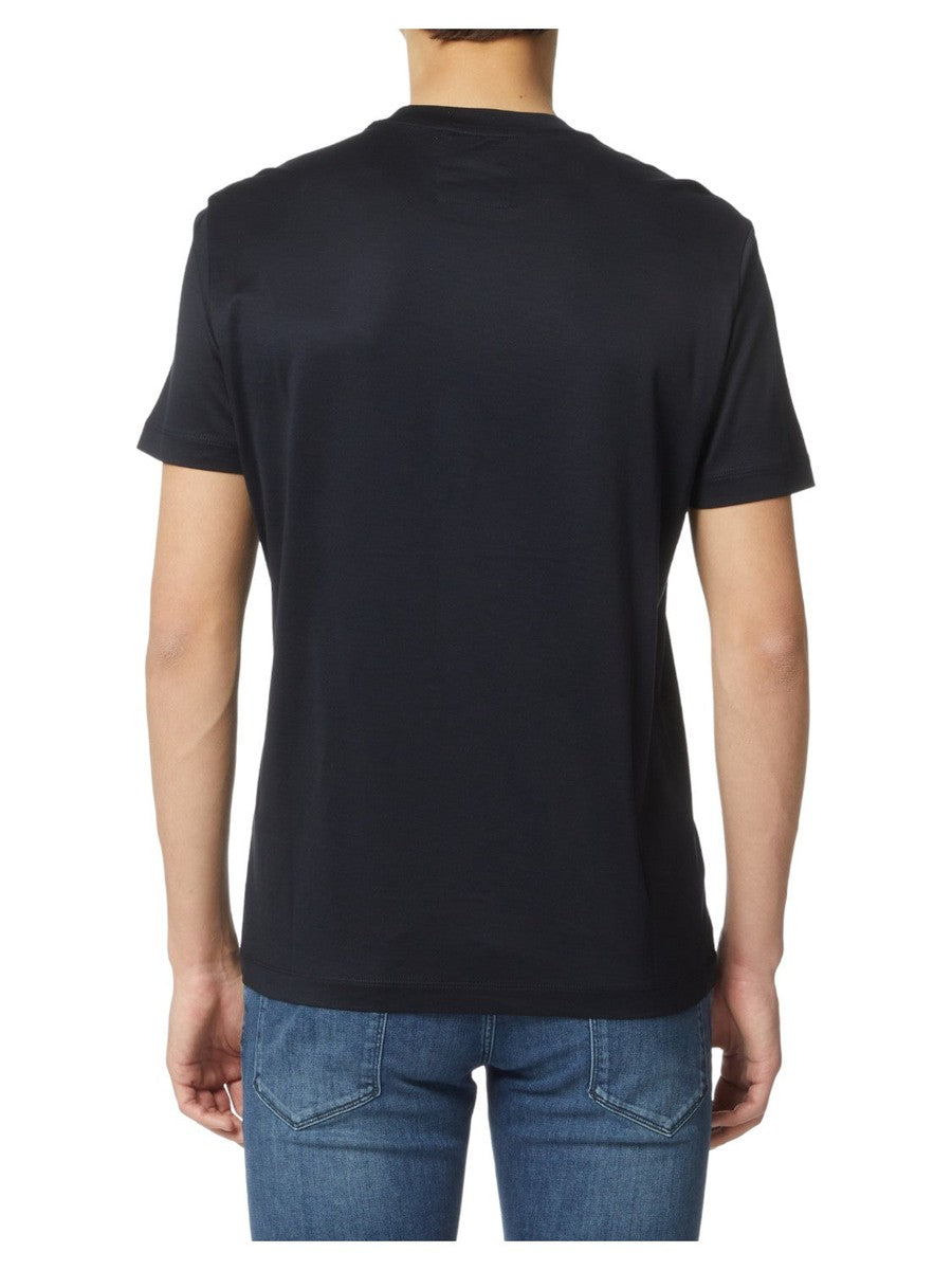 T-shirt in Lyocell e Cotone con Logo-Emporio Armani-T-shirt-Vittorio Citro Boutique