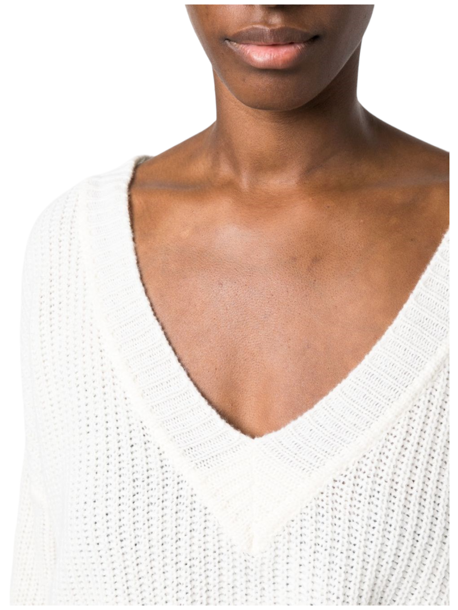 Pullover con strappi ostrica-Pinko-Maglieria-Vittorio Citro Boutique