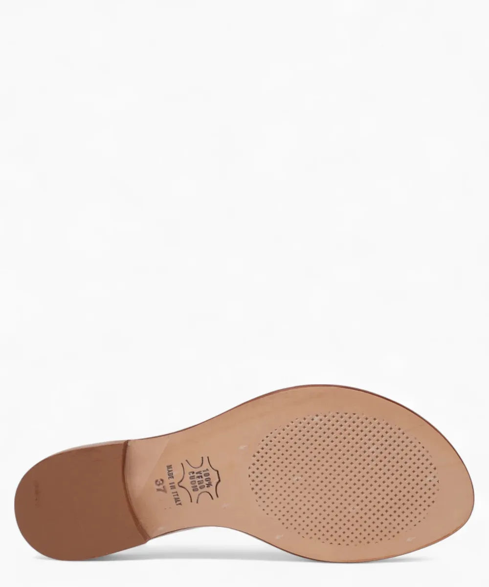 Sandalo Infradito Capri a Fascia “T” con Gioielli Multicolor-Capri Vittorio Citro-Sandali-Vittorio Citro Boutique