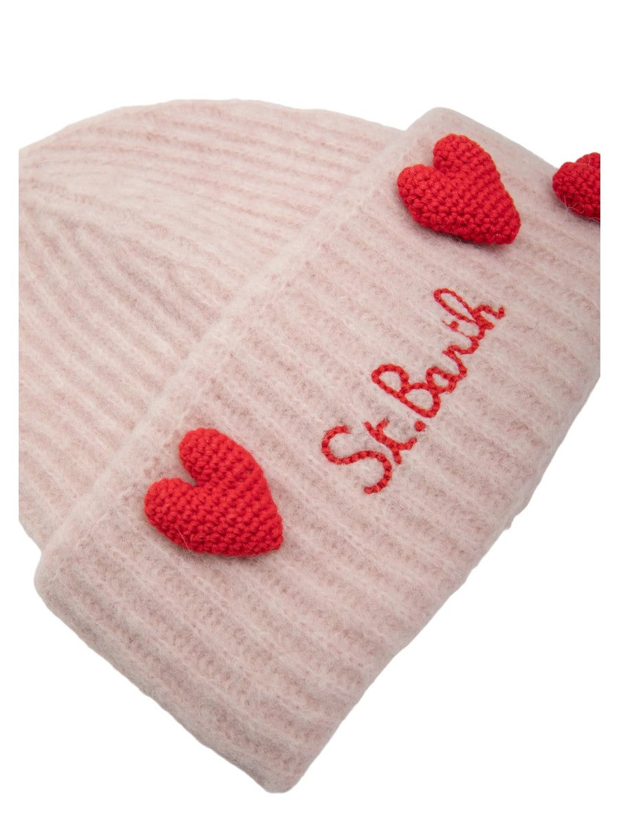 Cuffia in tessuto garzato morbidissimo con applicazioni di cuori-Mc2 Saint Barth-Cappelli-Vittorio Citro Boutique