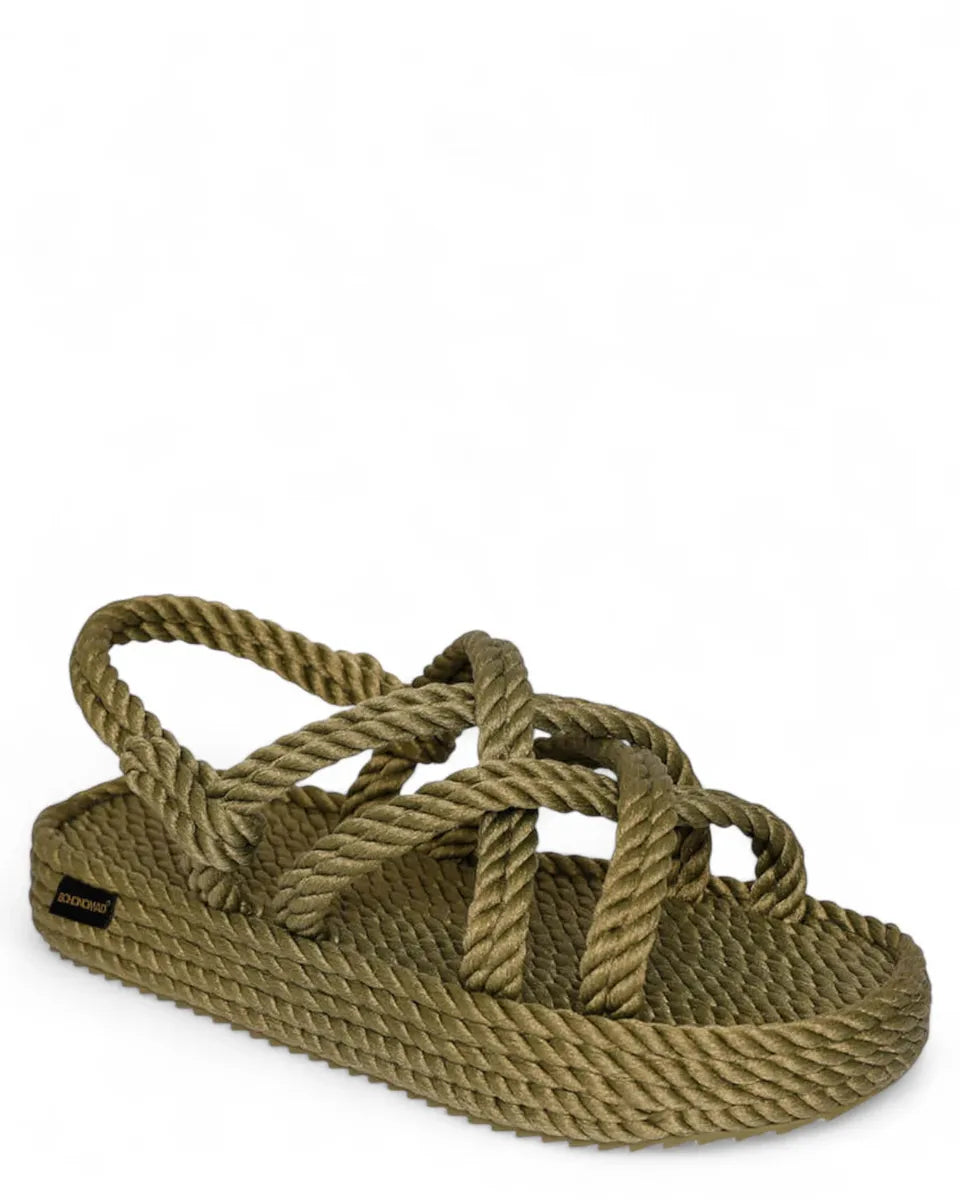 Sandalo con Platform in Corda – Kaki-BOHONOMAD-Sandali-Vittorio Citro Boutique