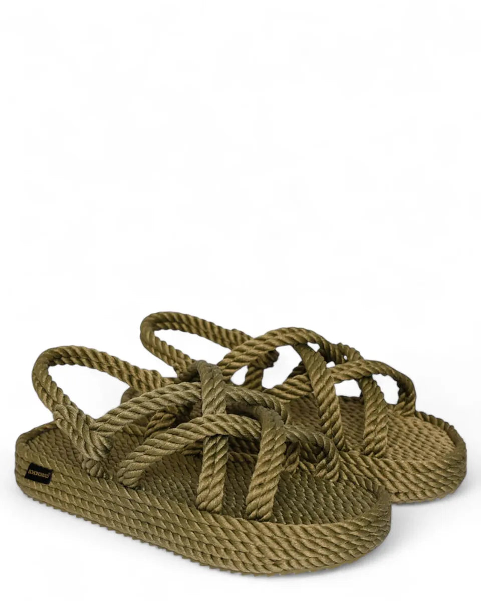 Sandalo con Platform in Corda – Kaki-BOHONOMAD-Sandali-Vittorio Citro Boutique