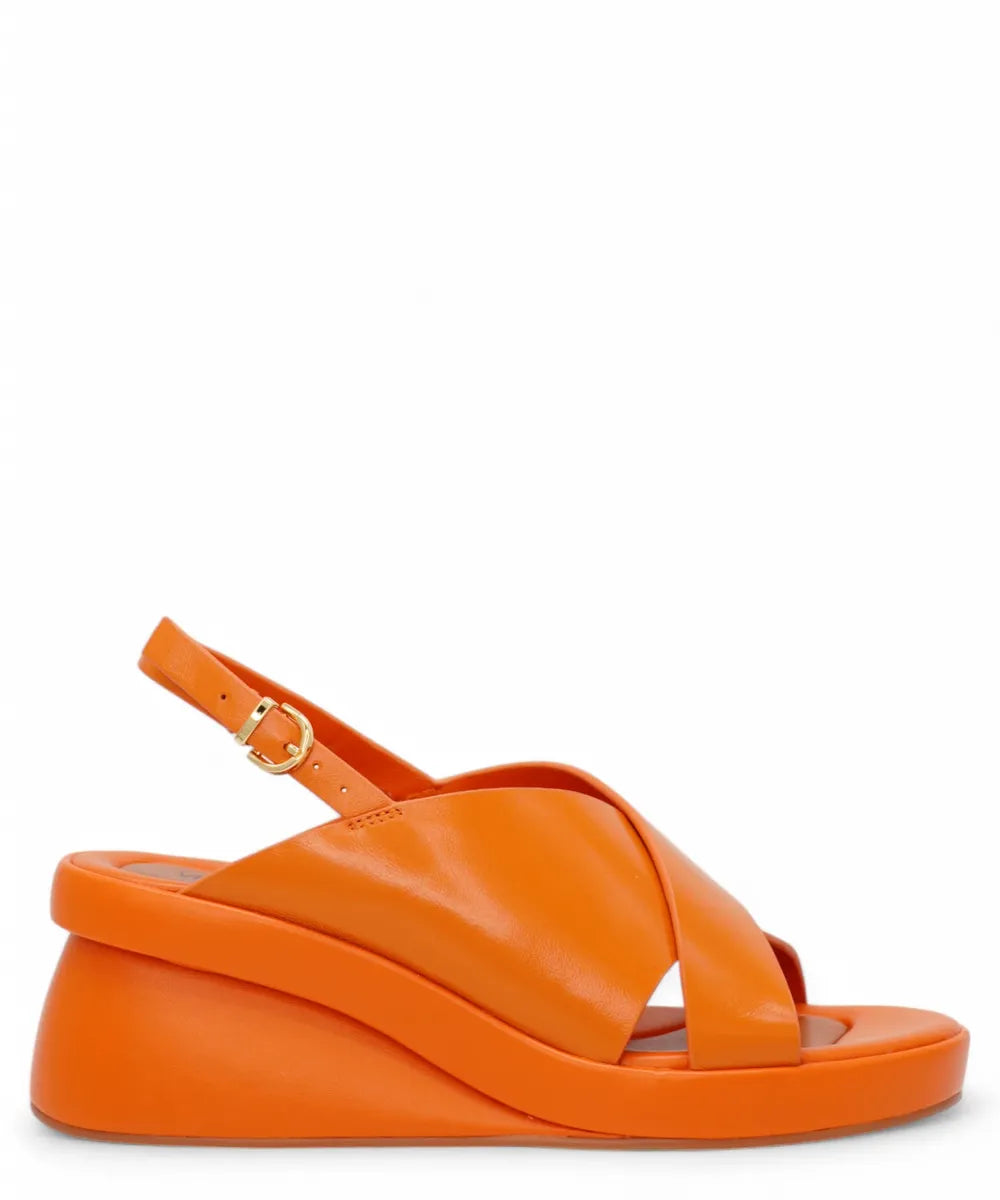 Sandalo con Zeppa in Pelle e Fasce ad Incrocio-Vivien Lee-Sandali-Vittorio Citro Boutique