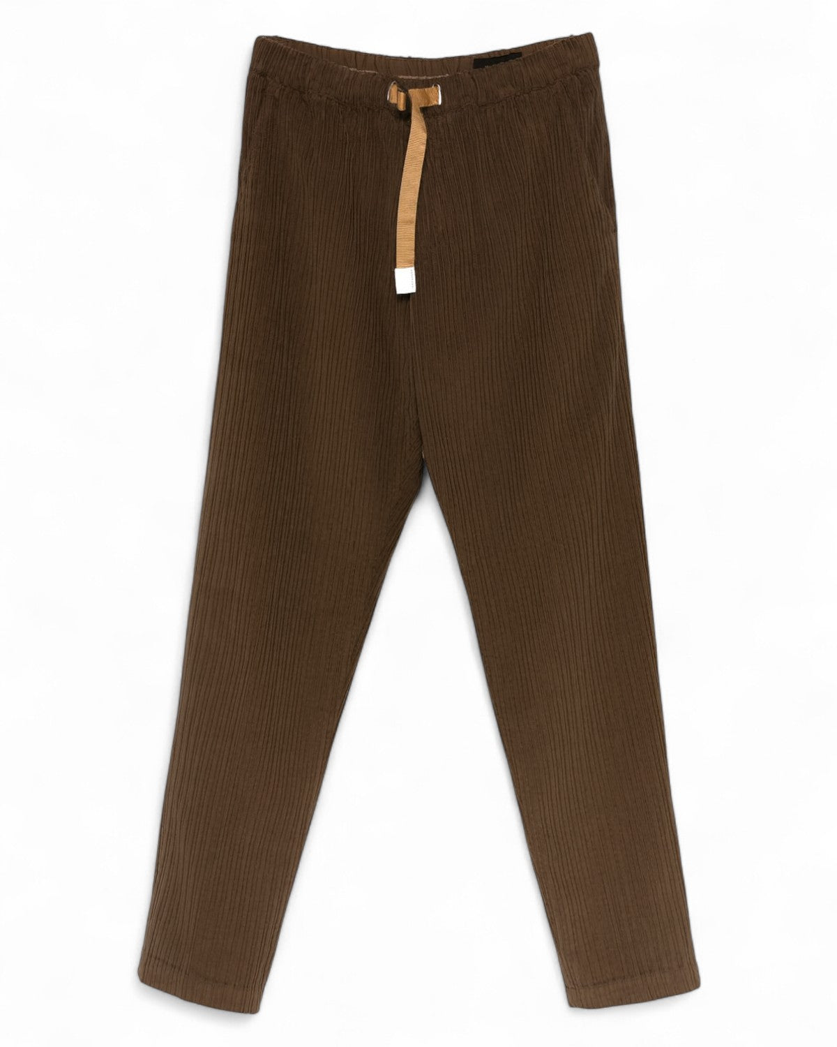 Pantaloni a coste con cintura regolabile-WHITE SAND-Pantaloni-Vittorio Citro Boutique