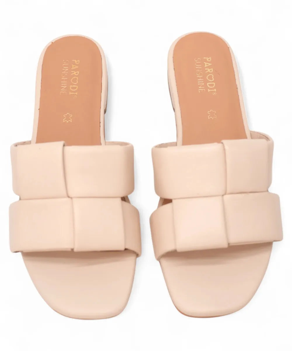 Ciabattina con Fascia Intrecciata-Parodi Shoes-Ciabatte-Vittorio Citro Boutique