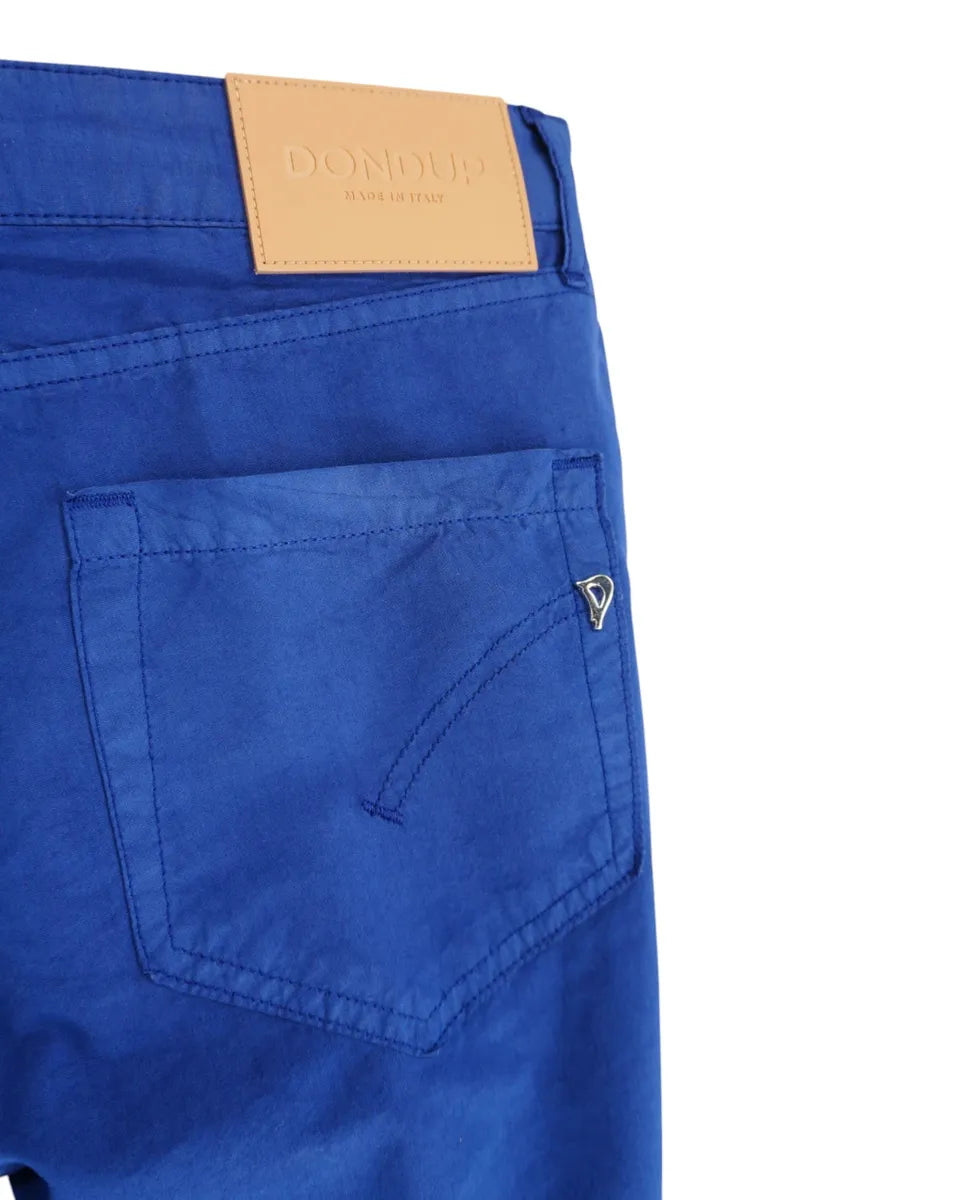 Pantalone Koons in cotone e seta con bottoni gioiello-Dondup-Pantaloni-Vittorio Citro Boutique