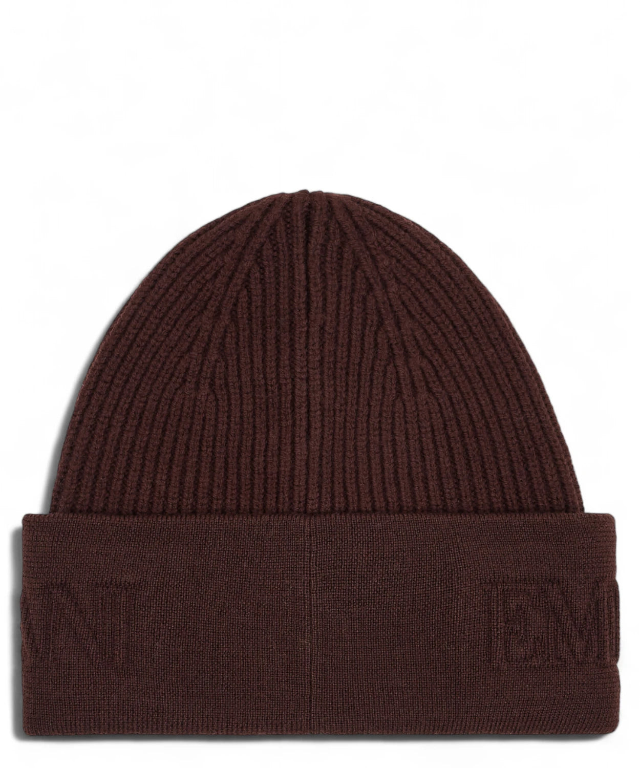 Berretto in lana con risvolto e maxi logo Emporio Armani-Emporio Armani-Cappelli-Vittorio Citro Boutique