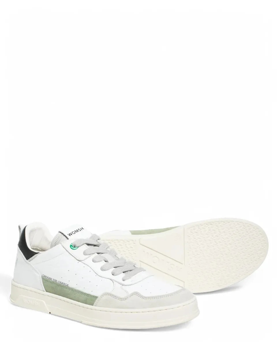 Sneakers Hyper White Tea Black in Pelle-WOMSH-Sneakers-Vittorio Citro Boutique