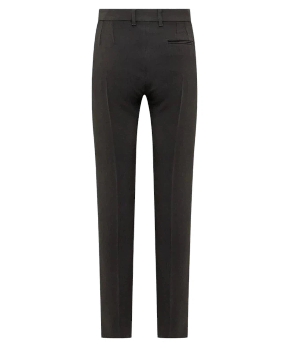 Pantaloni a Vita Alta con Pieghe e Taglio Slim-Emporio Armani-Pantaloni-Vittorio Citro Boutique