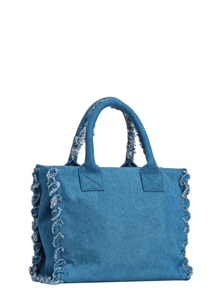 Beach Shopper PINKO in Denim Riciclato-Pinko-Borse shopping-Vittorio Citro Boutique
