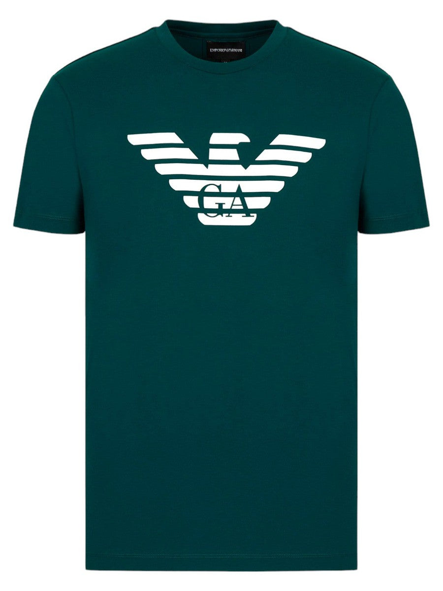 T-shirt in jersey Pima con stampa logo-T-shirt-Emporio Armani-Vittorio Citro Boutique