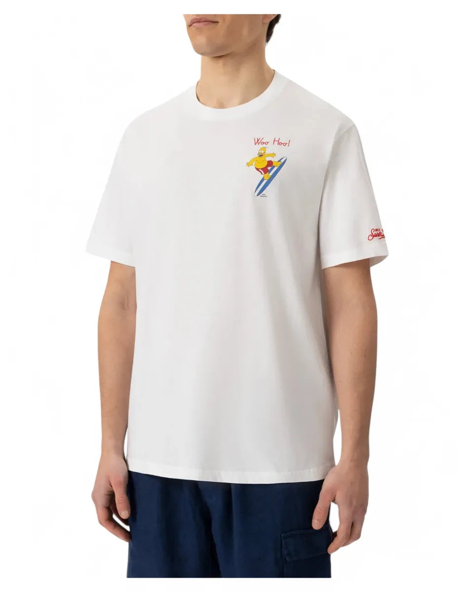 T-shirt Special Edition Homer Surfer in Cotone Organico-Mc2 Saint Barth-T-shirt-Vittorio Citro Boutique