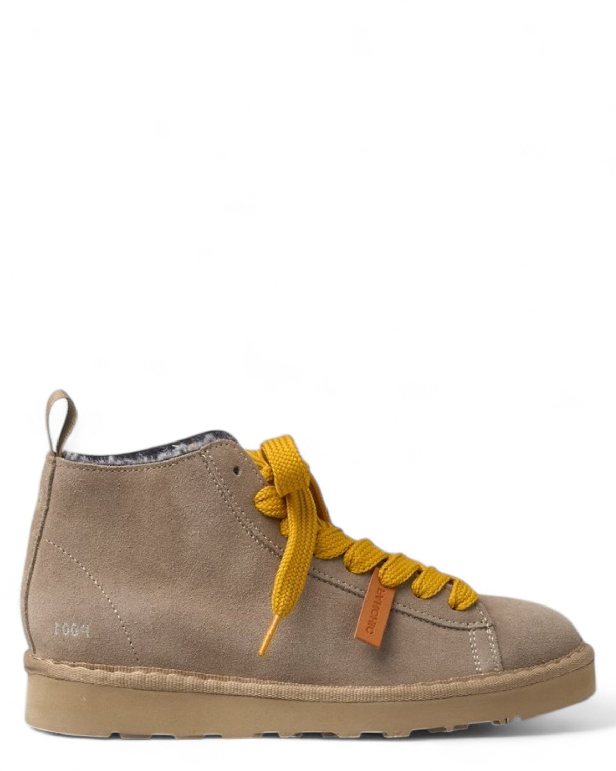 Polacchino P001 in Camoscio con Lacci Gialli-PANCHIC-Scarpe basse-Vittorio Citro Boutique