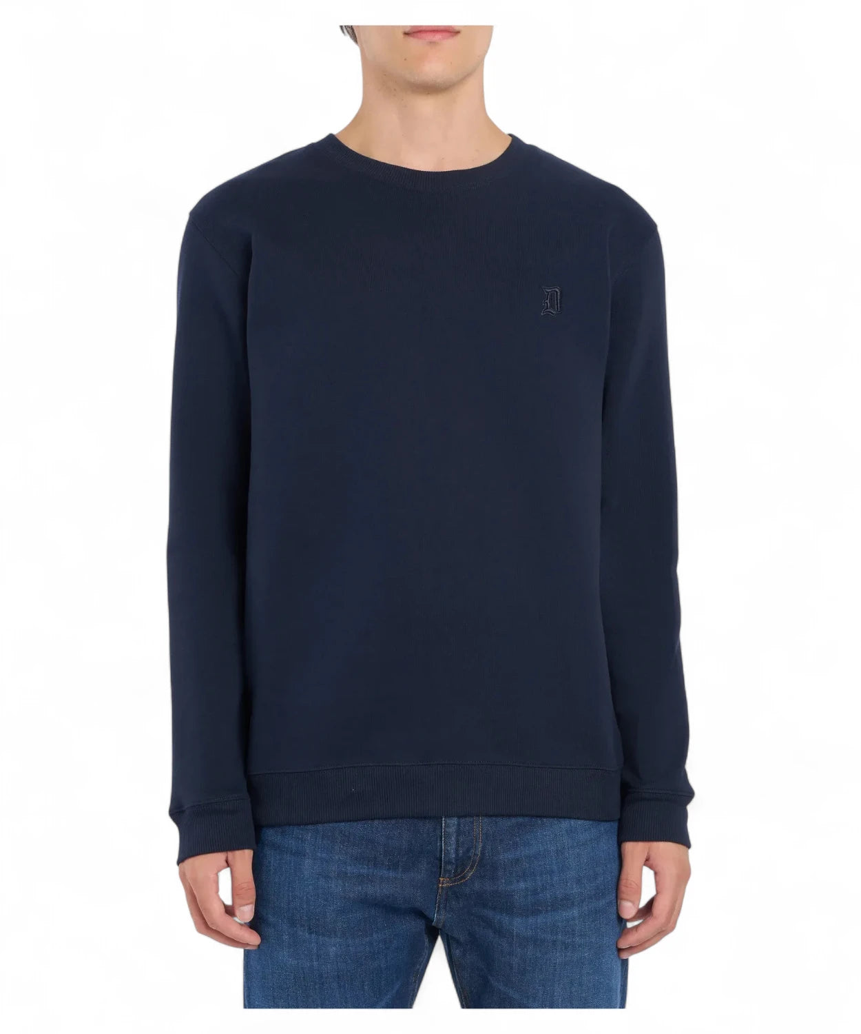 Felpa girocollo in cotone con logo ricamato Dondup-Dondup-Felpe-Vittorio Citro Boutique