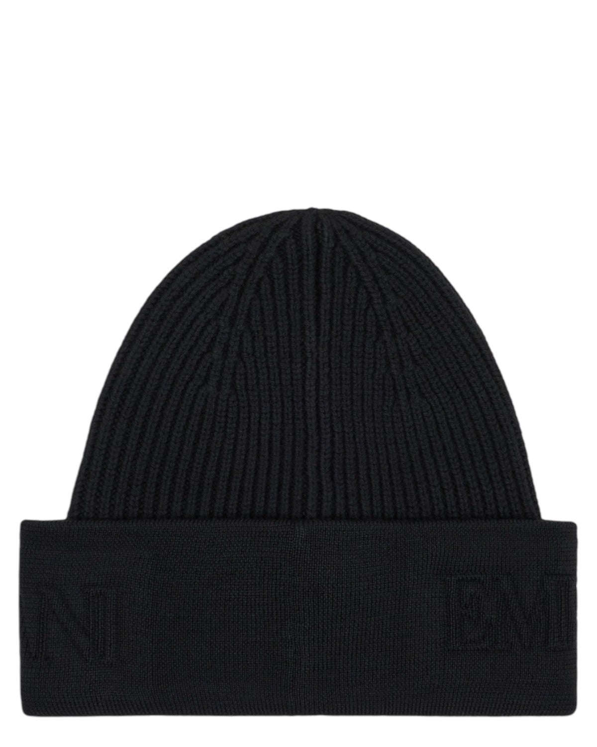 Berretto in Lana con Risvolto Logato-Emporio Armani-Cappelli-Vittorio Citro Boutique