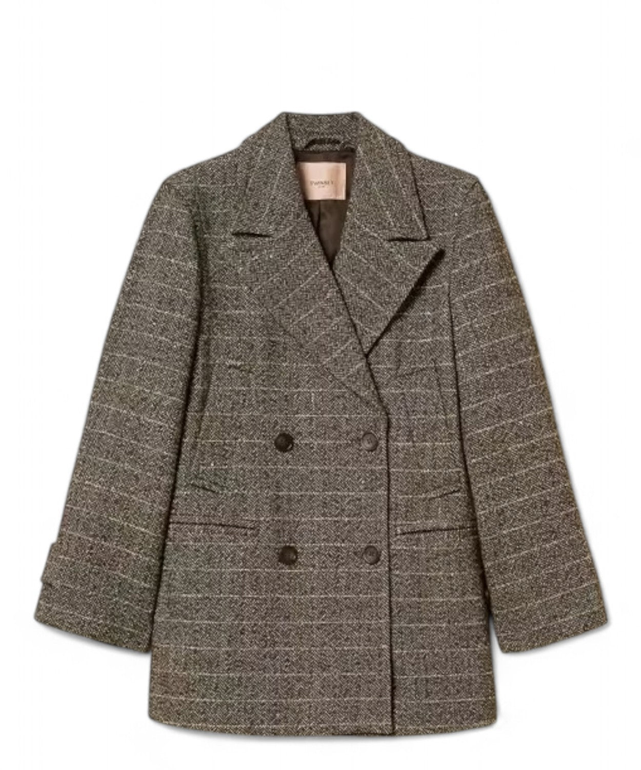 Cappotto Caban Doppiopetto in Misto Lana e Lurex-Cappotti-Twinset-Vittorio Citro Boutique
