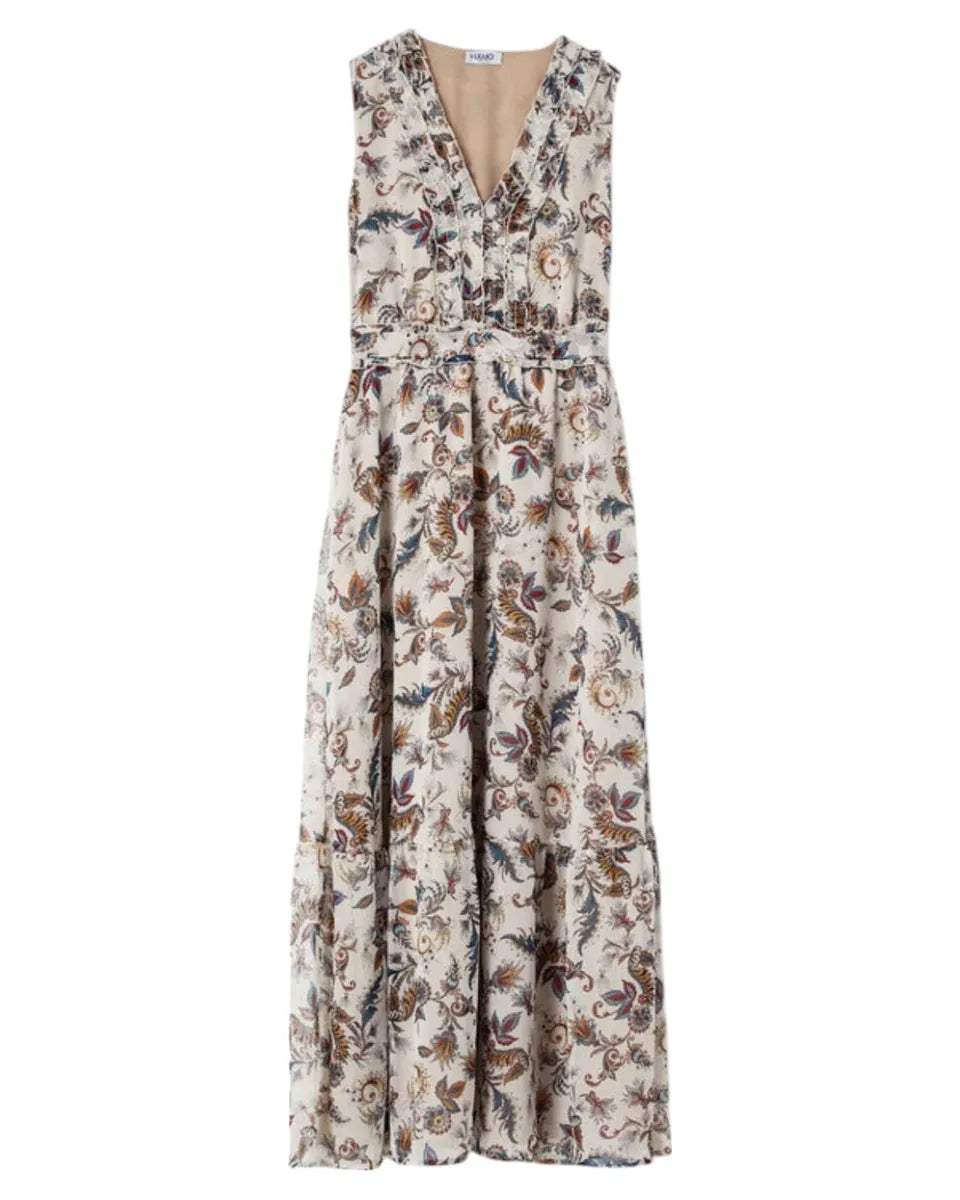 Vestito lungo in georgette con stampa all over-Liu-Jo-Abiti-Vittorio Citro Boutique