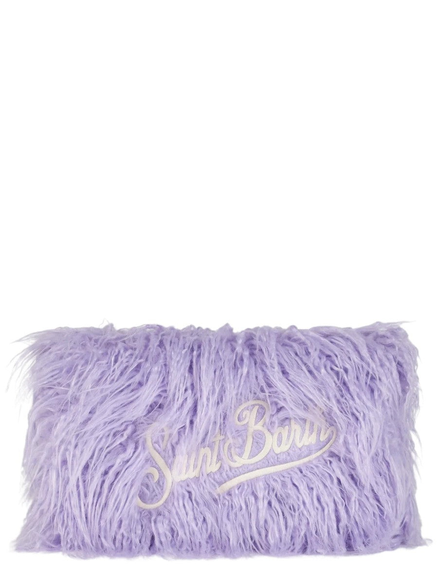 Pochette Mildred in pelo con ricamo Saint Barth-Mc2 Saint Barth-Pochette-Vittorio Citro Boutique