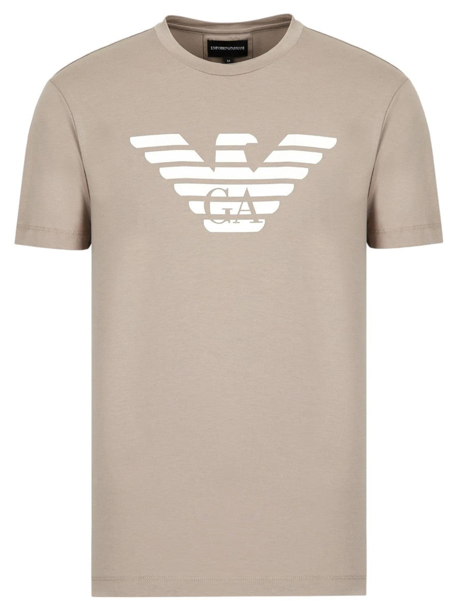 T-shirt in jersey Pima con stampa logo-T-shirt-Emporio Armani-Vittorio Citro Boutique