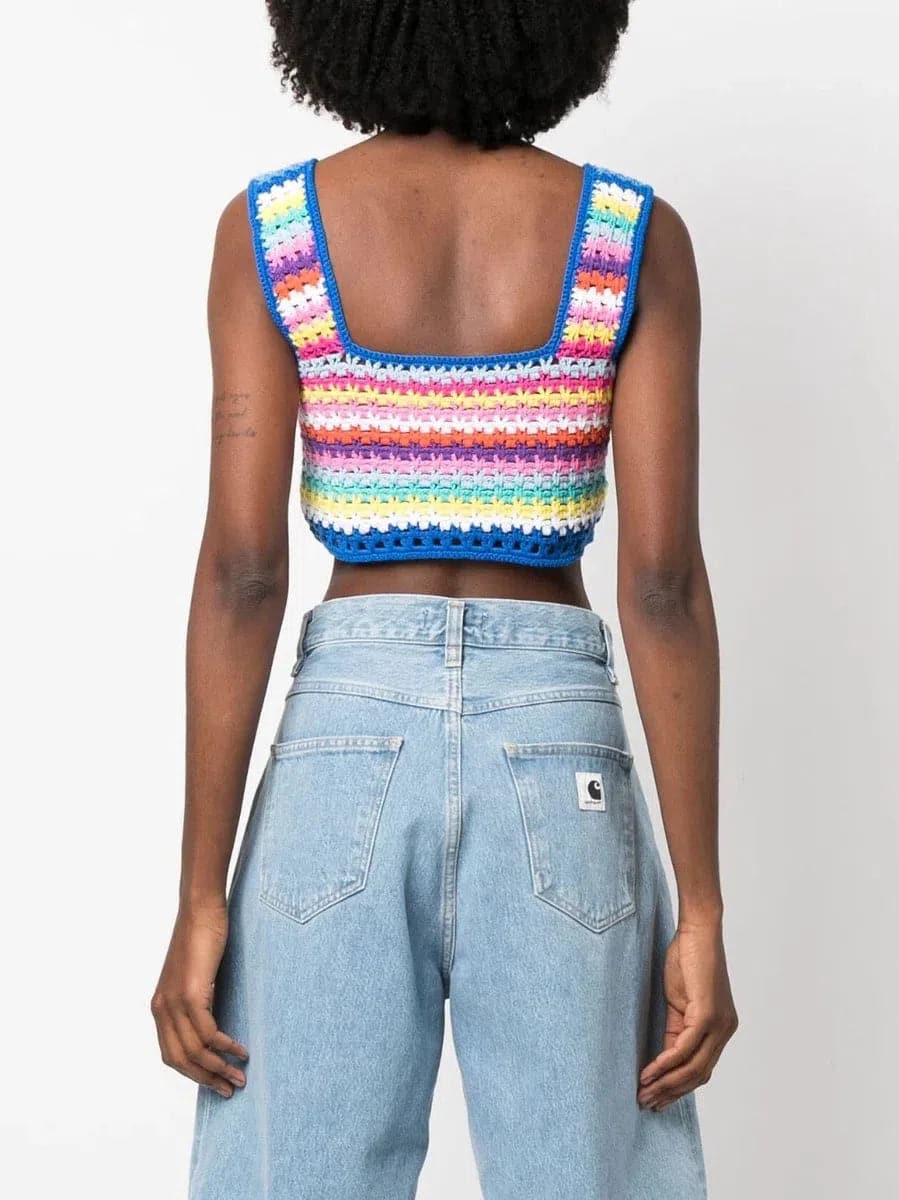 TOP HALIMA CROCHET MULTICOLOR-Top-Mc2 Saint Barth-Vittorio Citro Boutique