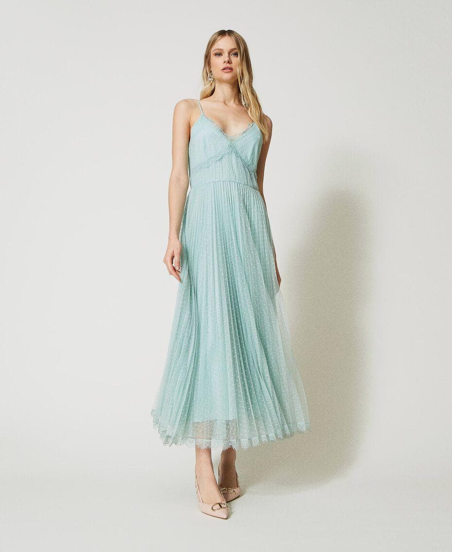 Abito lungo in tulle plumetis - Vittorio Citro Boutique