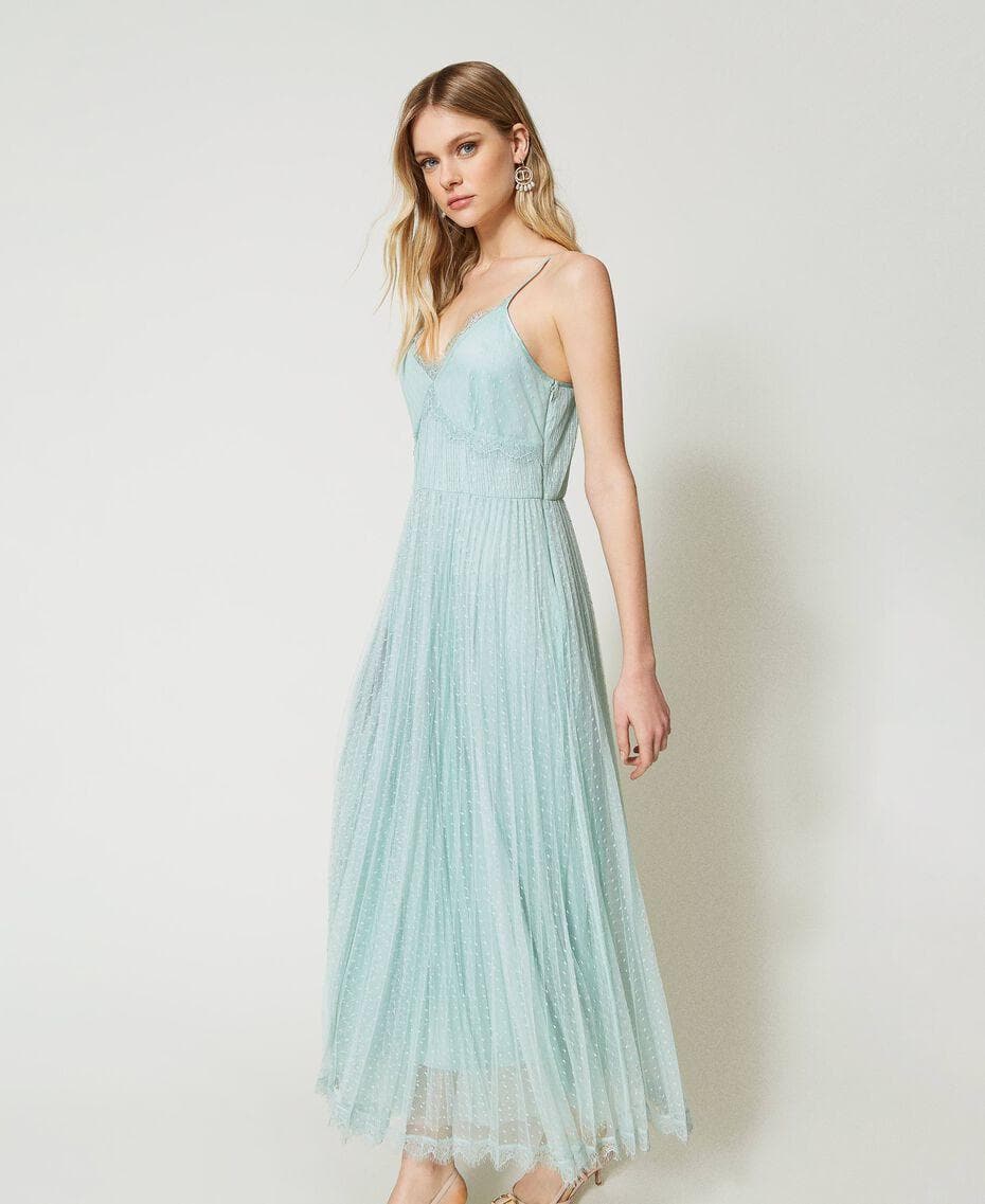 Abito lungo in tulle plumetis - Vittorio Citro Boutique