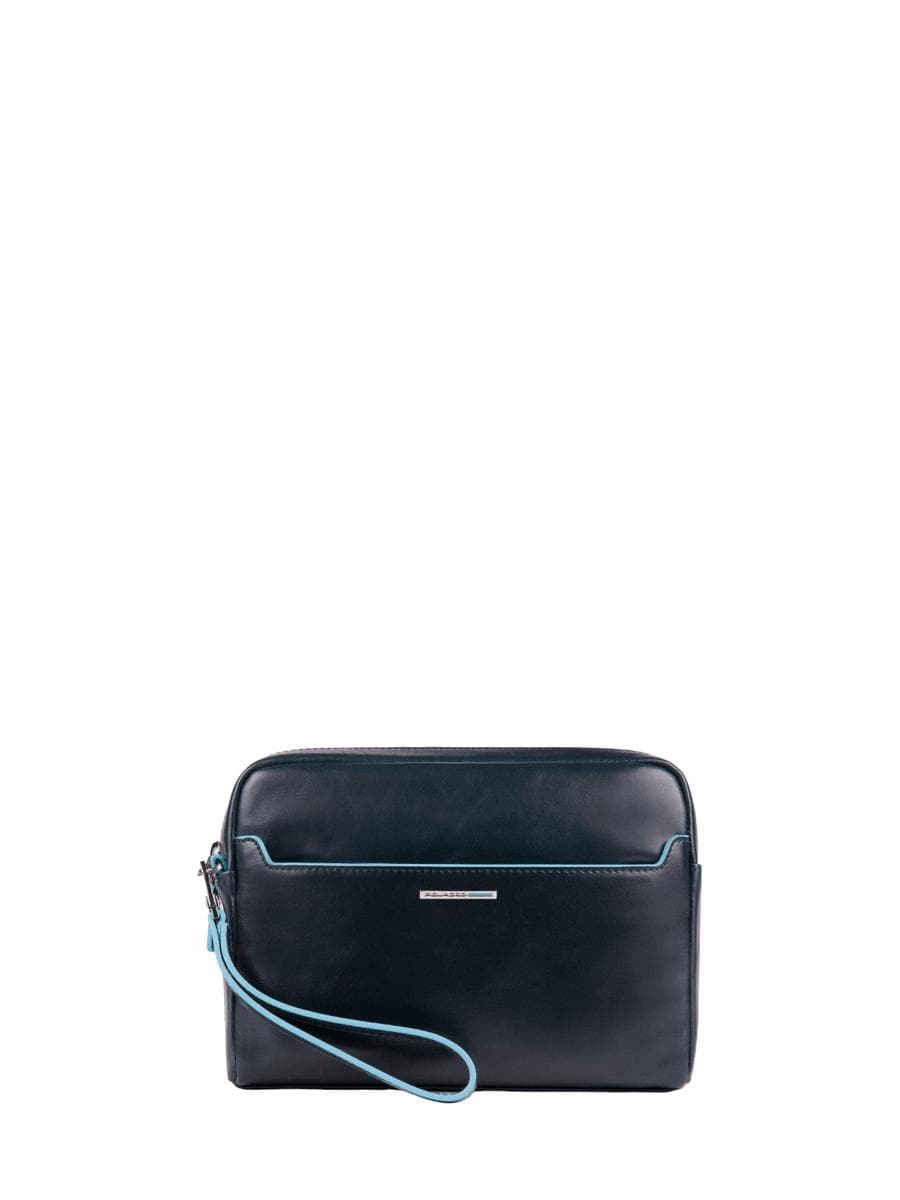 Pochette porta ipad®mini con manico rimovibile blue square - Vittorio Citro Boutique