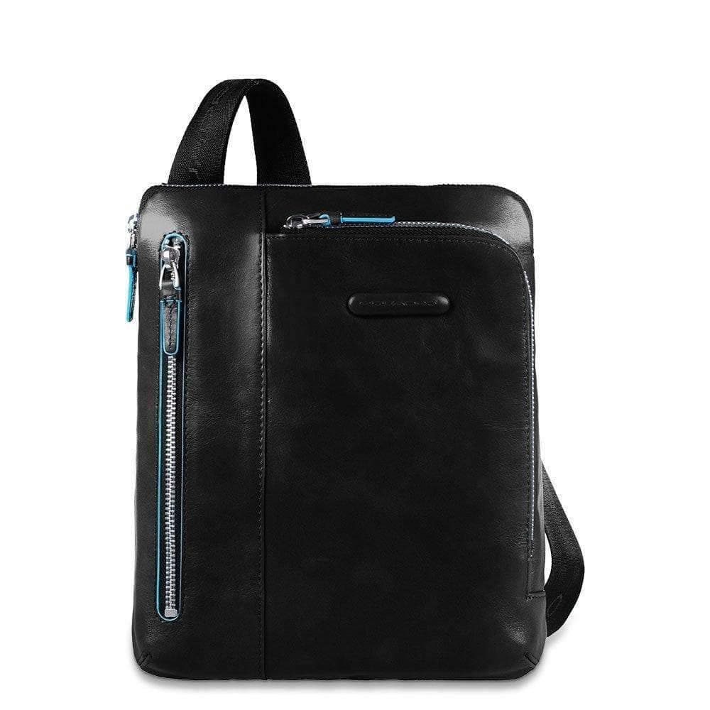 PIQUADRO - Borsello porta ipad/ipad®air, doppia tasca frontal blue square - Vittorio Citro Boutique