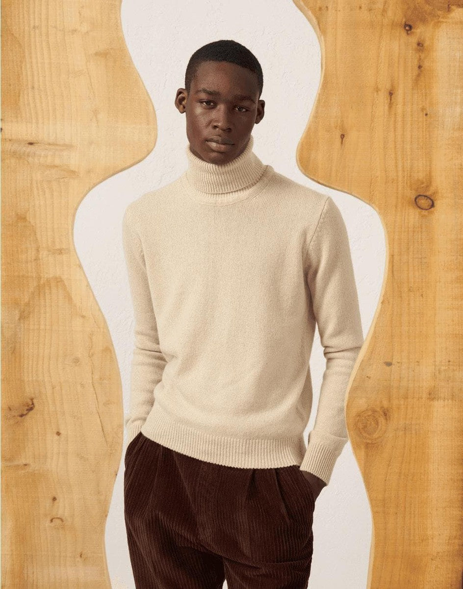 LARDINI - Maglia dolcevita in cashmere e lana riciclata - Vittorio Citro Boutique