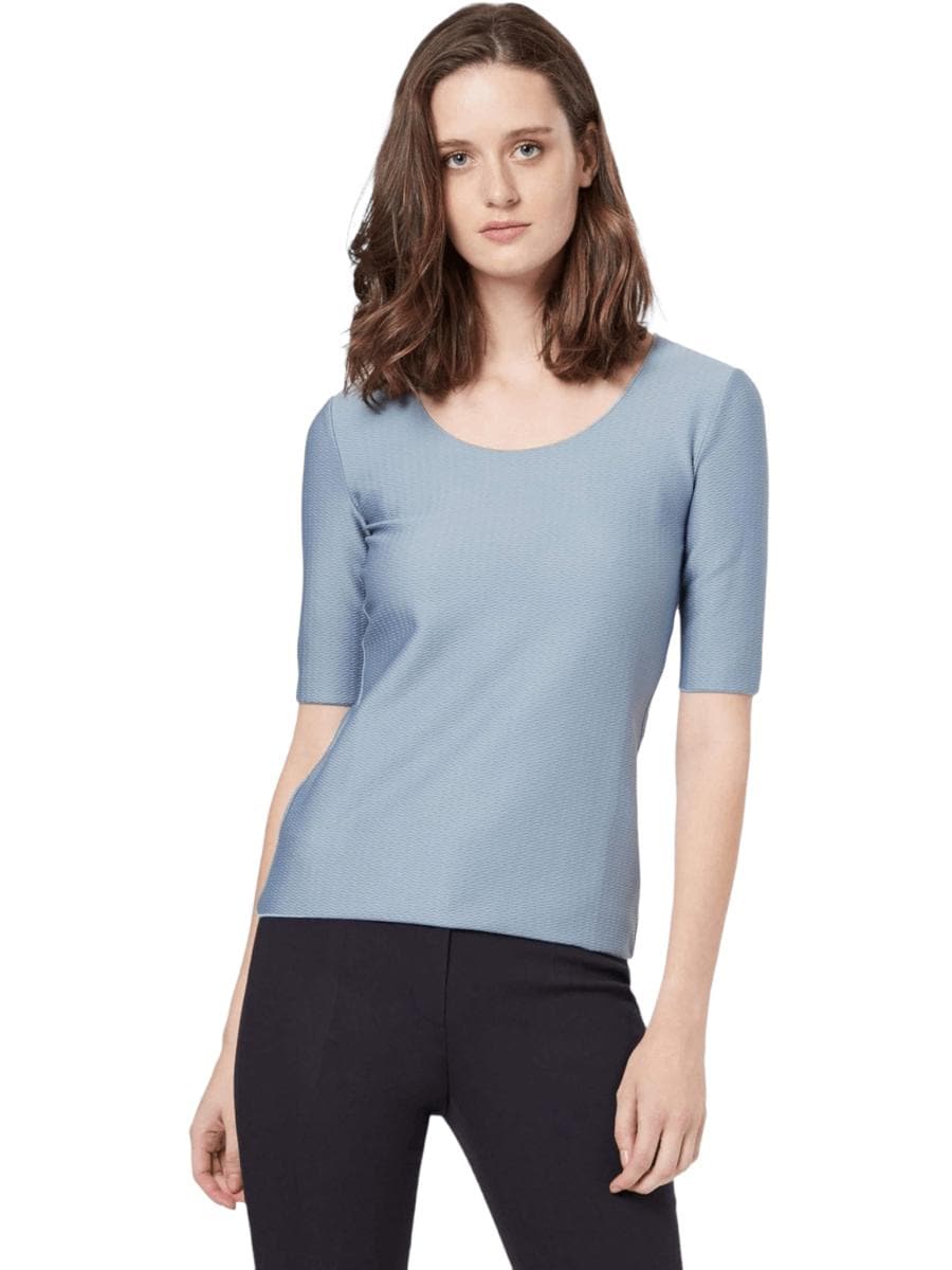 Maglia in tessuto barrè con motivo jacquard ad onde - Vittorio Citro Boutique