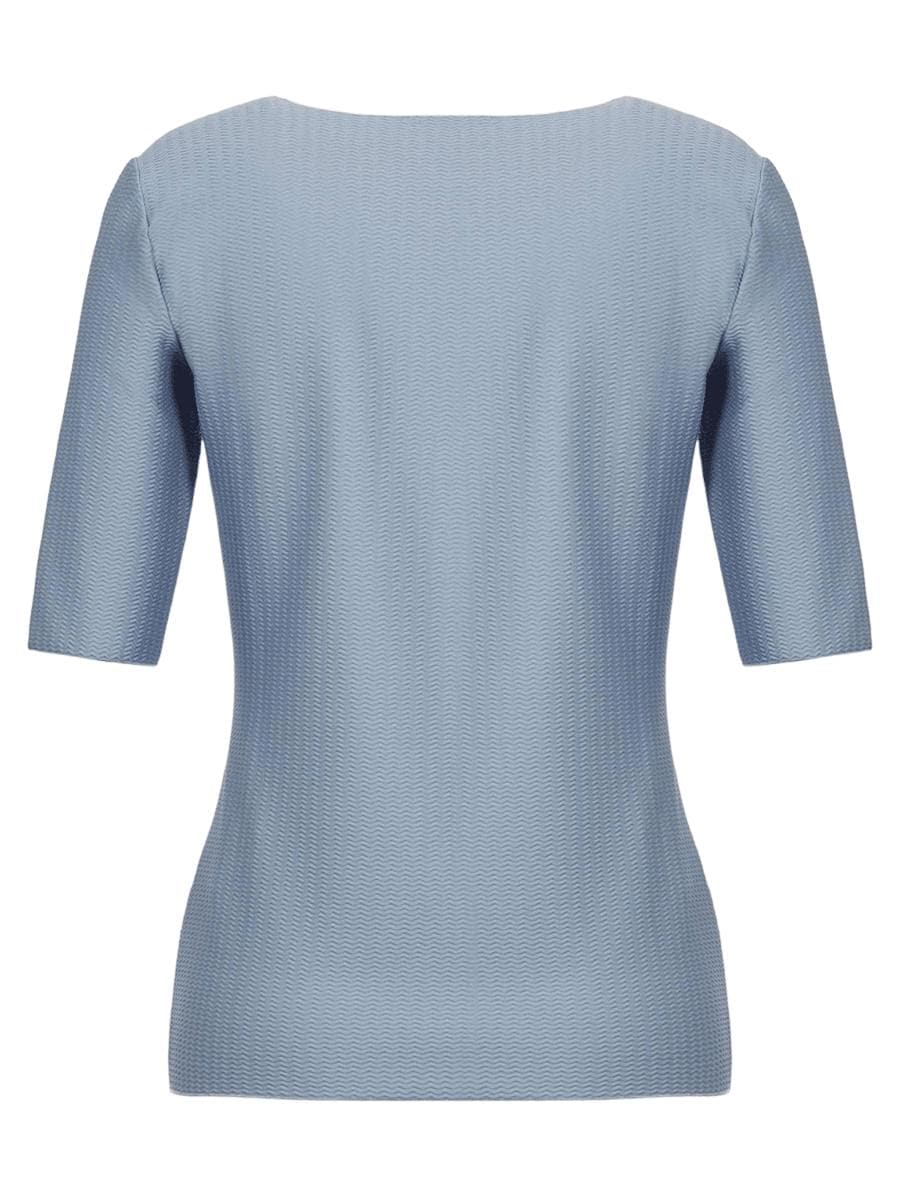 Maglia in tessuto barrè con motivo jacquard ad onde - Vittorio Citro Boutique