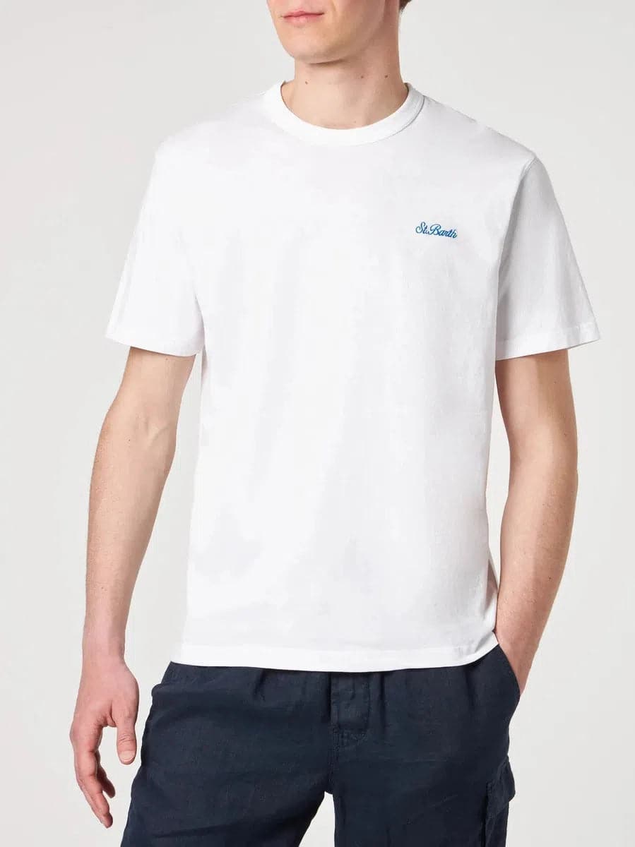 T-shirt con ricamo in cotone - Vittorio Citro Boutique