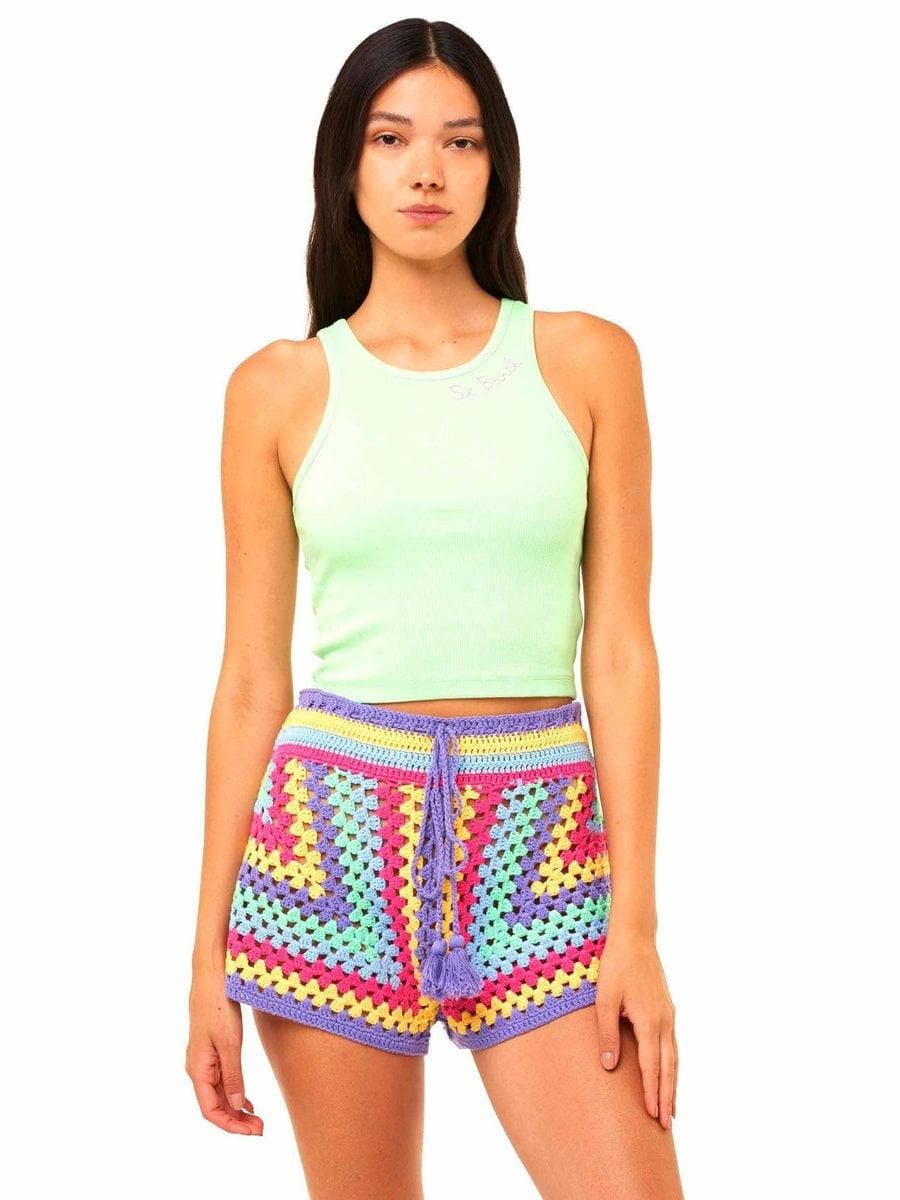 MC2 SAINT BARTH - Pantaloncini multicolore crochet - Vittorio Citro Boutique