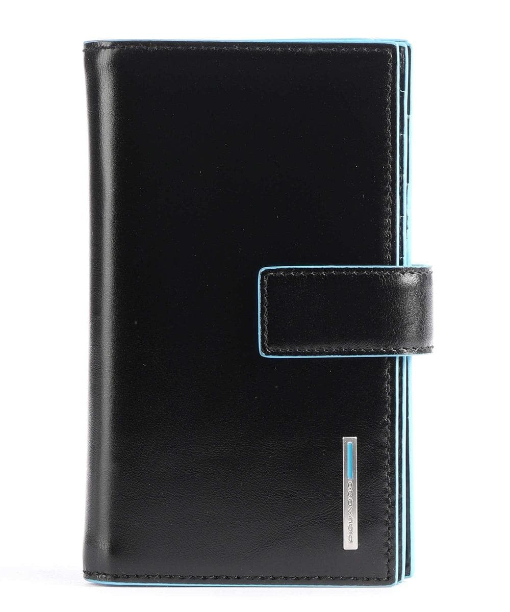 PIQUADRO - Portafoglio donna con porta monete e porta carte di credito blue square - Vittorio Citro Boutique