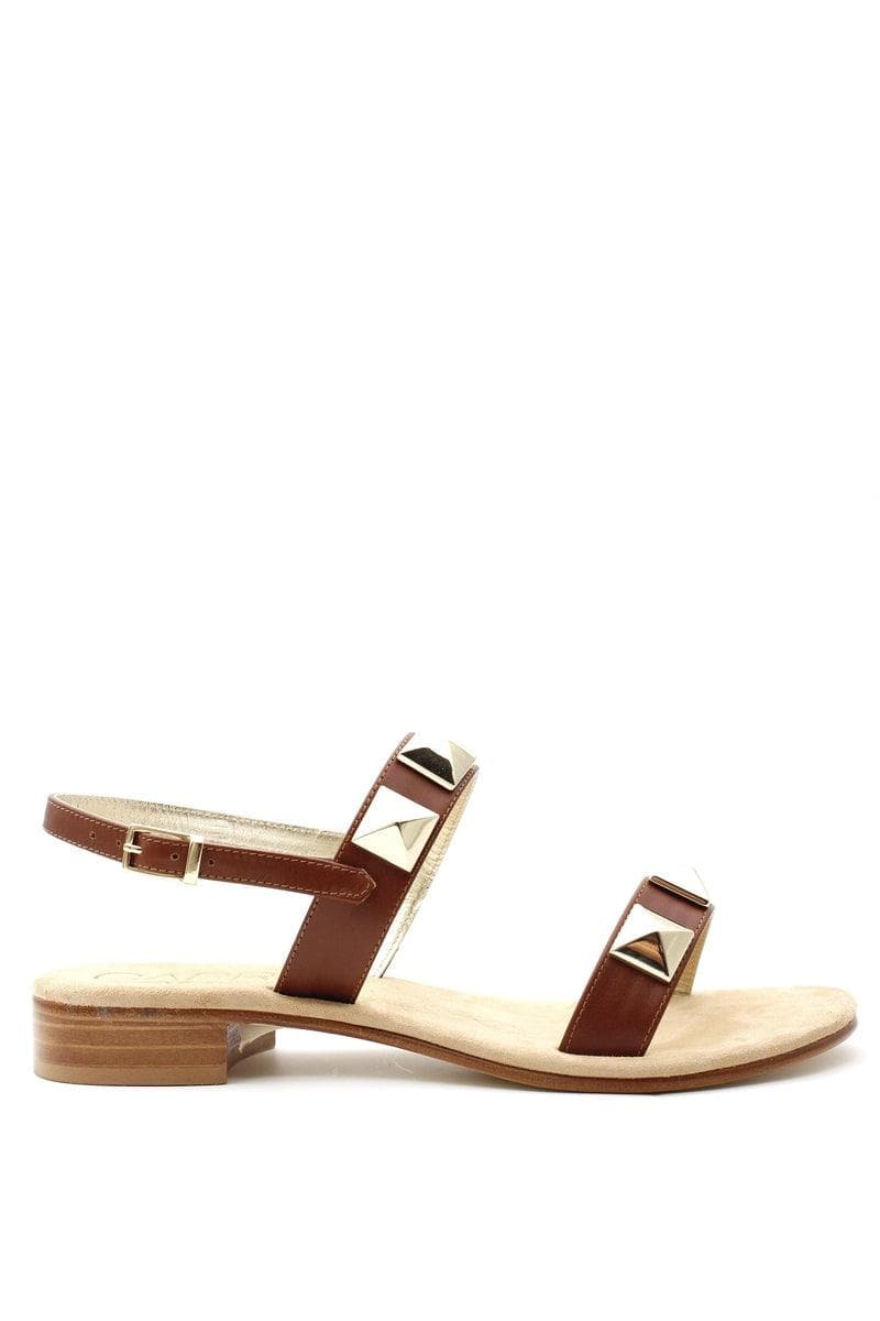 CAPRI VITTORIO CITRO - Sandali capri doppi fascia con borchie - Vittorio Citro Boutique