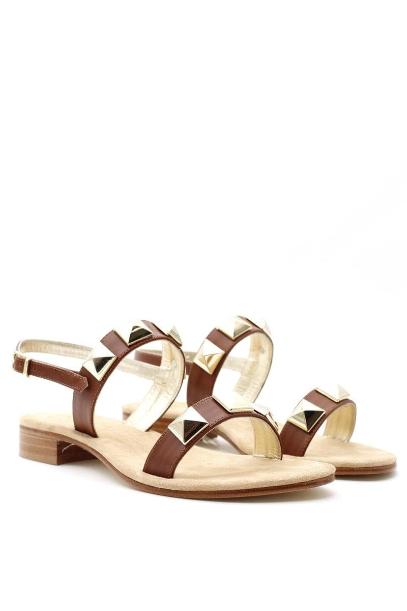 CAPRI VITTORIO CITRO - Sandali capri doppi fascia con borchie - Vittorio Citro Boutique