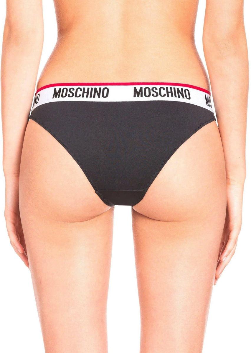 MOSCHINO - Slip in microfibra con logo - Vittorio Citro Boutique